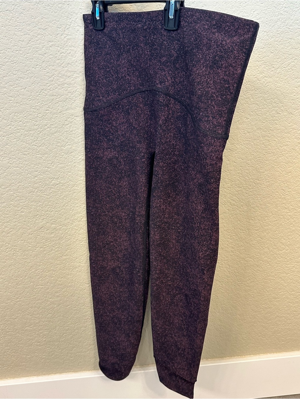 SPANX Girls' High-Rise Heathered Plum Leggings